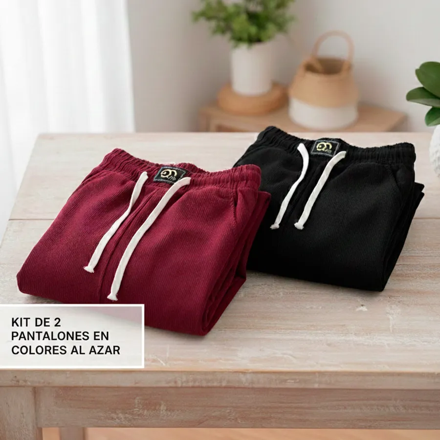 3358AFELPADO KIT DE 2 PANTALONES 9188